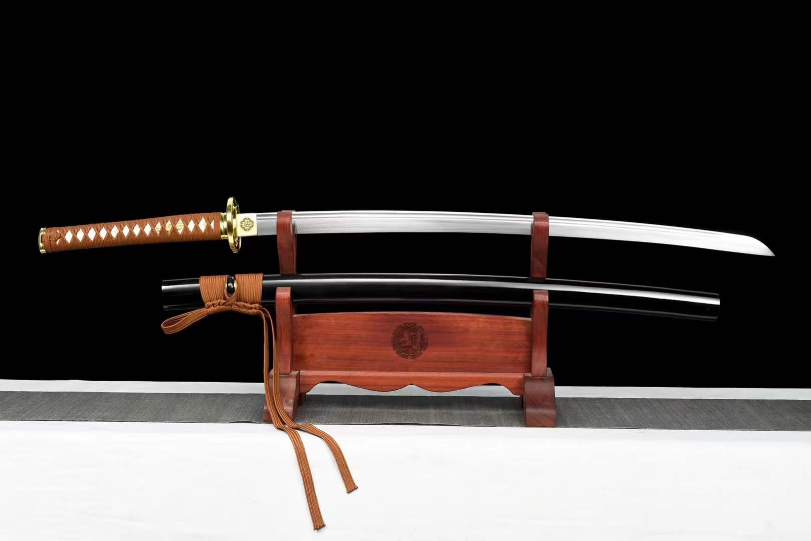 Hand Forged Anime Katana Himura Kenshin Reverse Blade Edition Pattern Steel - Tophatter Daily Deals