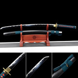 Hand Forged Anime Katana One Piece Denjiro High Speed Steels Hand sharpening of blades - Tophatter Daily Deals