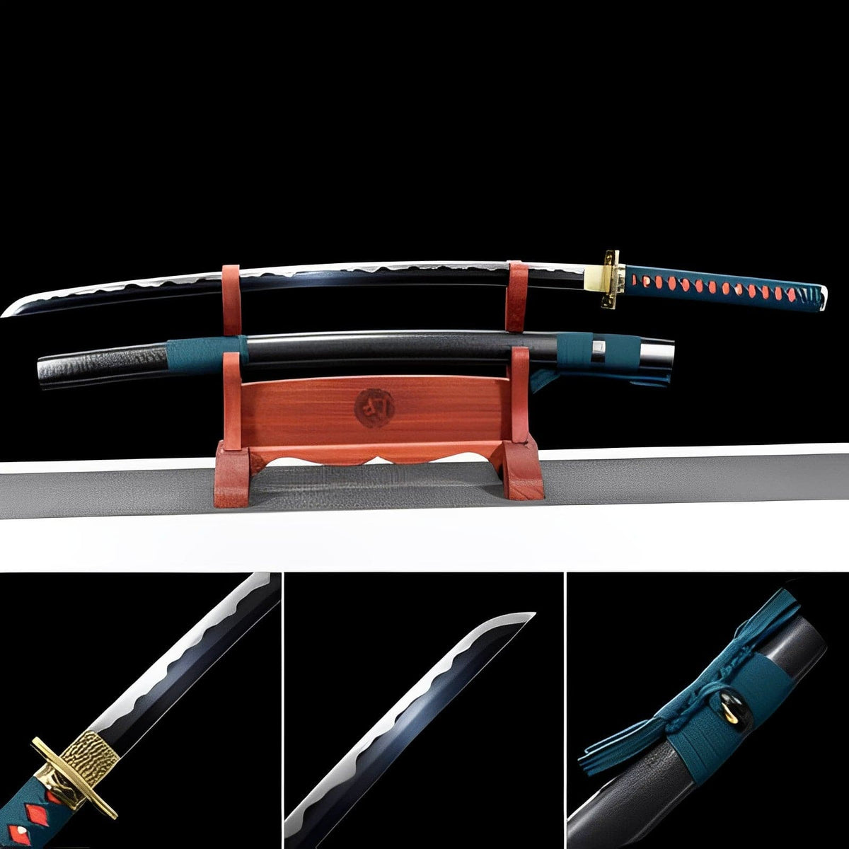 Hand Forged Anime Katana One Piece Denjiro High Speed Steels Hand sharpening of blades - Tophatter Daily Deals