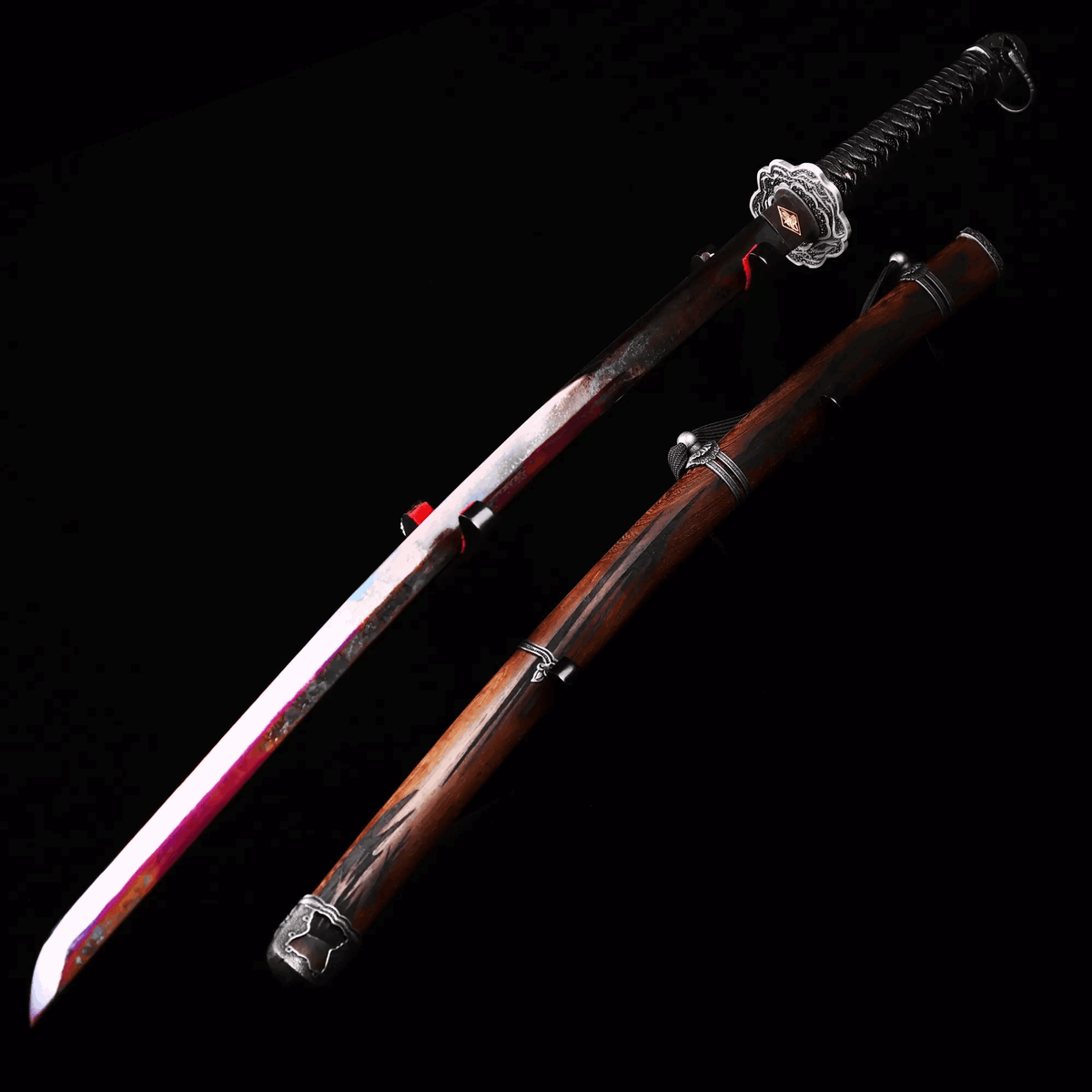 Hand Forged Anime Katana Sekiro: Shadows Die Twice Undead Cut High Manganese Steel Red Blade - Tophatter Daily Deals