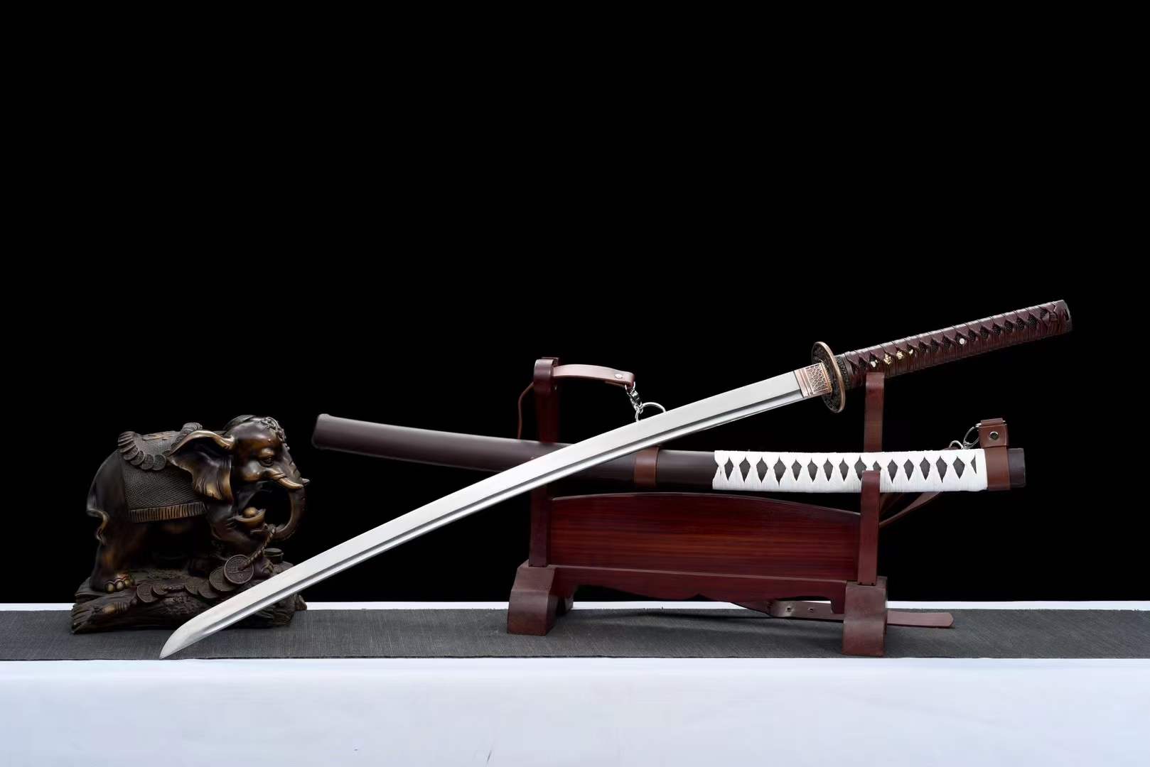 Hand Forged Anime Katana Walking Dead Mirror polishing - Tophatter Daily Deals