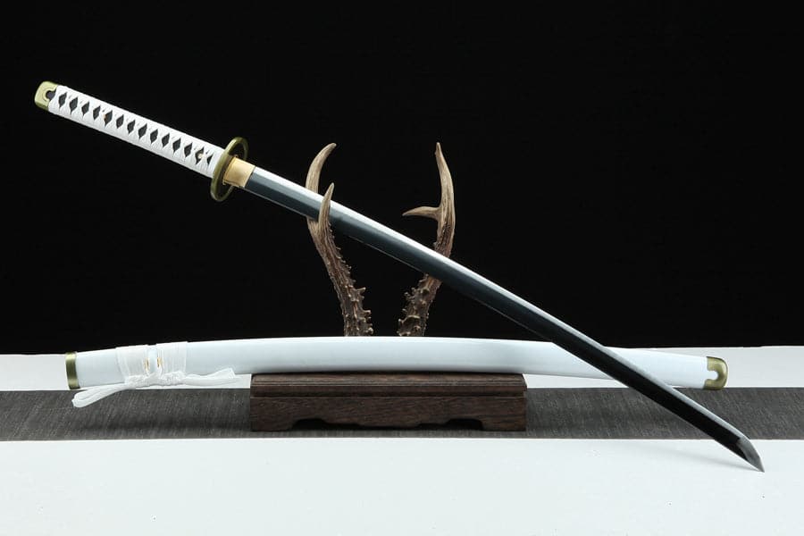 Hand Forged Anime One Piece Roronoa Zoro's Wado Ichimonji Sword 1045 High Carbon Steel Clay Tempered - Tophatter Daily Deals