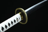 Hand Forged Anime One Piece Roronoa Zoro's Wado Ichimonji Sword 1045 High Carbon Steel Clay Tempered - Tophatter Daily Deals