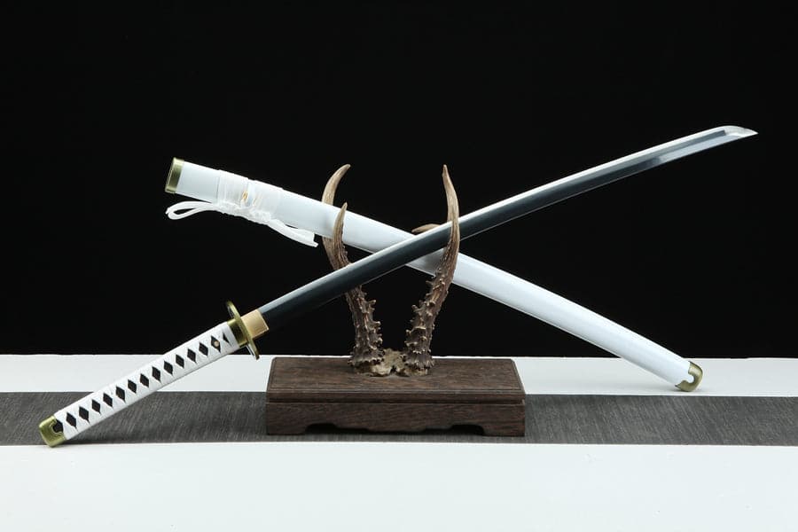 Hand Forged Anime One Piece Roronoa Zoro's Wado Ichimonji Sword 1045 High Carbon Steel Clay Tempered - Tophatter Daily Deals