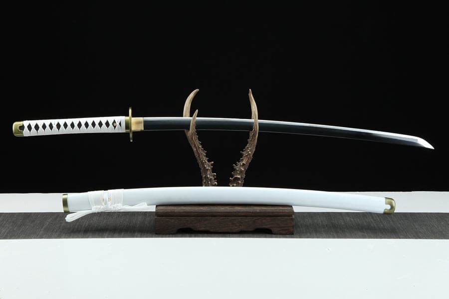 Hand Forged Anime One Piece Roronoa Zoro's Wado Ichimonji Sword 1045 High Carbon Steel Clay Tempered - Tophatter Daily Deals