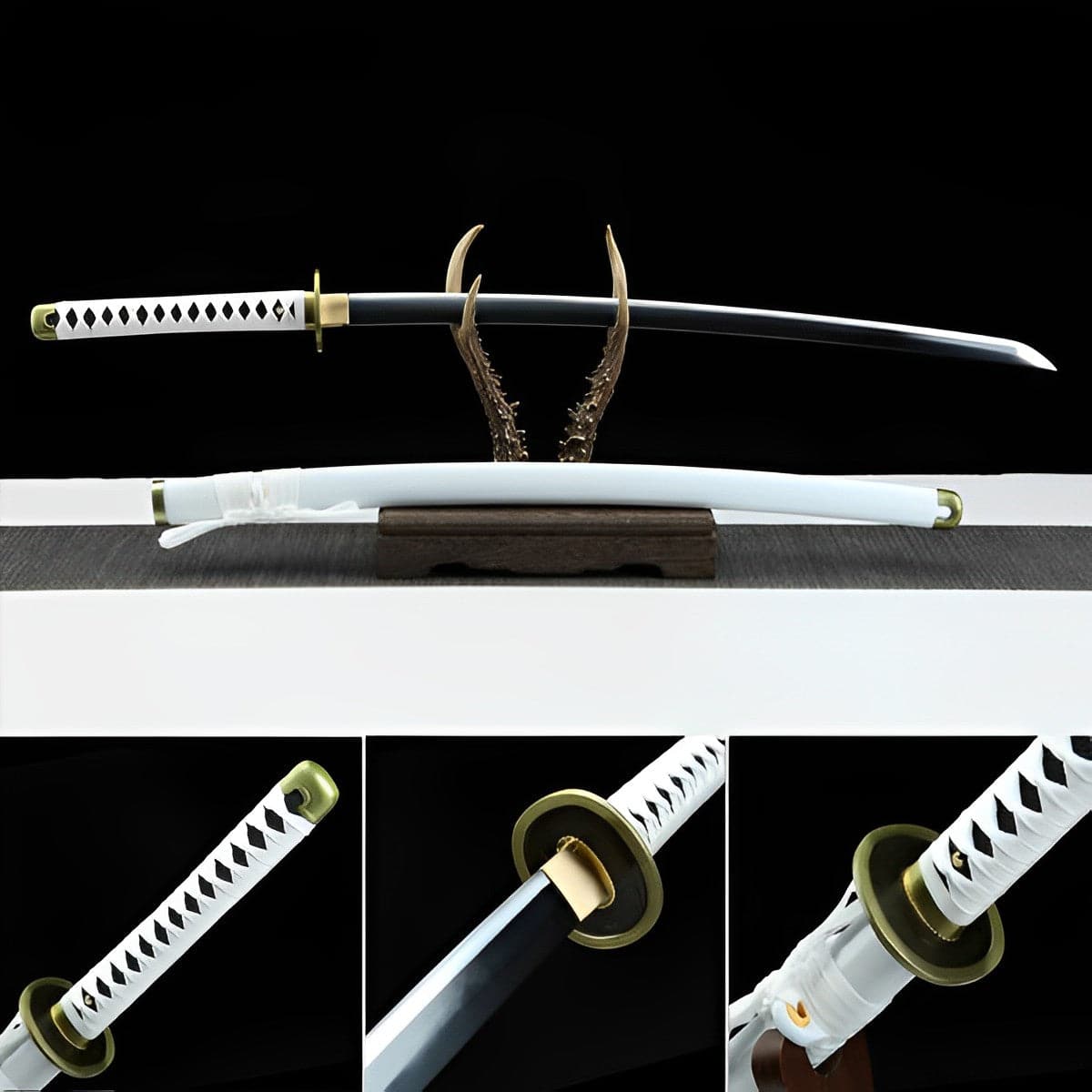 Hand Forged Anime One Piece Roronoa Zoro's Wado Ichimonji Sword 1045 High Carbon Steel Clay Tempered - Tophatter Daily Deals