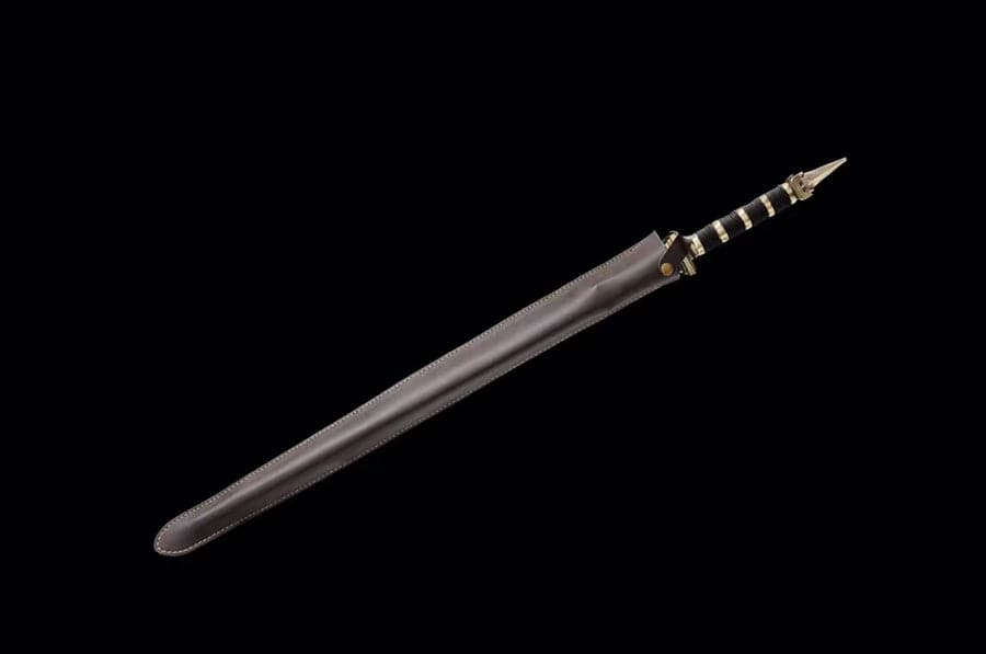 Hand Forged Detective Dee Sword breaker Pattern Steel Baked Blue - Tophatter Daily Deals
