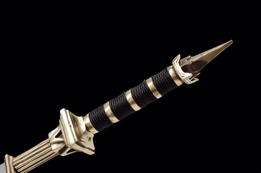 Hand Forged Detective Dee Sword breaker Pattern Steel Baked Blue - Tophatter Daily Deals