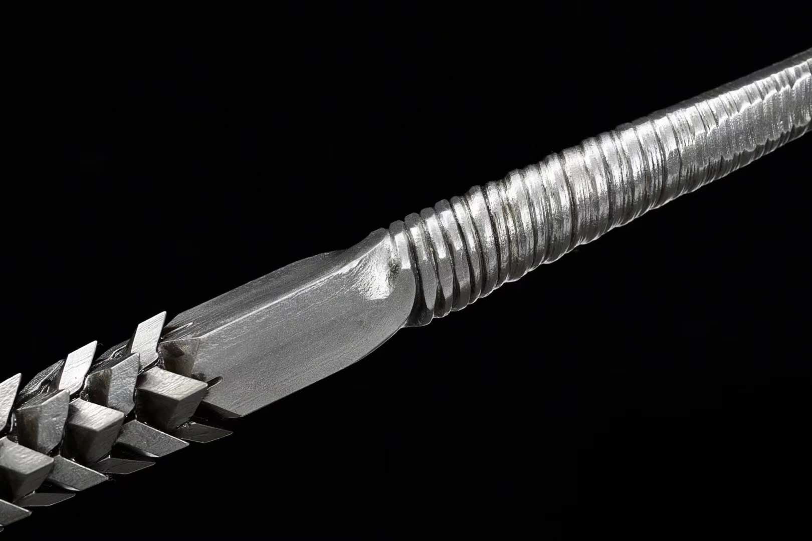 Hand Forged Dragon Scale Sword breaker 609 Pattern Steel - Tophatter Daily Deals