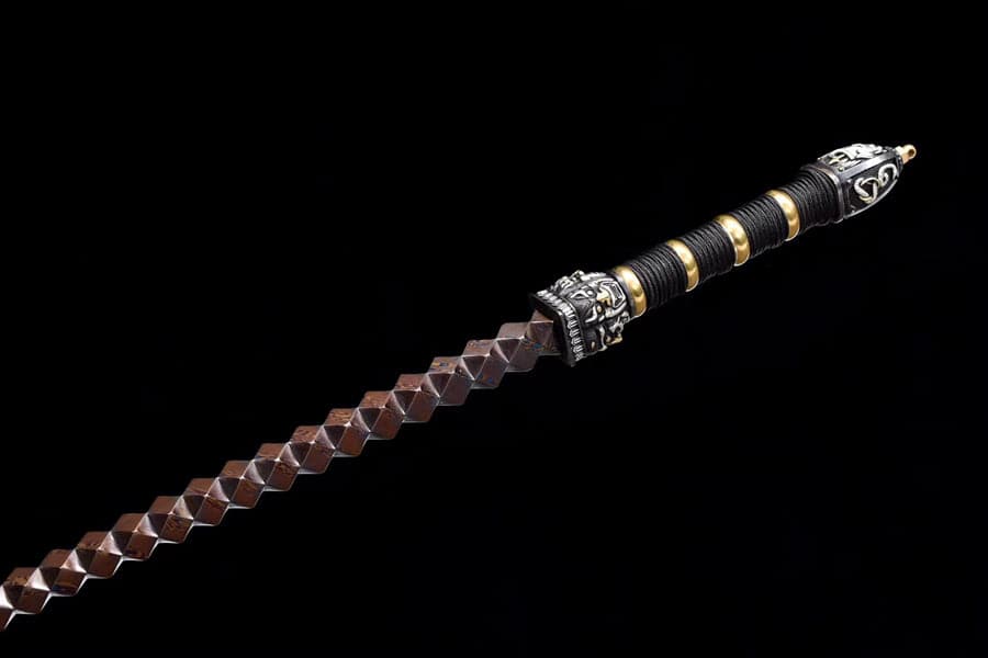 Hand Forged Gold Steel Sword breaker Damascus Steel - Tophatter Daily Deals