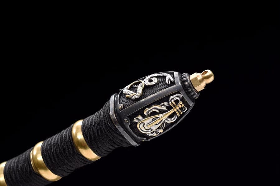 Hand Forged Gold Steel Sword breaker Damascus Steel - Tophatter Daily Deals
