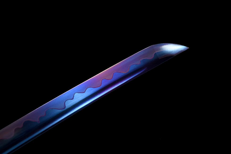 Hand Forged Japanese Samurai Katana 9260 Spring Steel Blue Blade - Tophatter Daily Deals