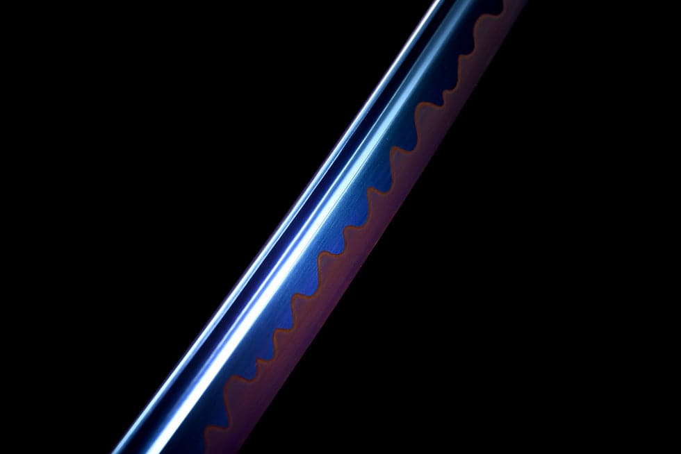 Hand Forged Japanese Samurai Katana 9260 Spring Steel Blue Blade - Tophatter Daily Deals