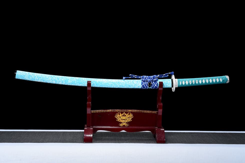 Hand Forged Japanese Samurai Katana 9260 Spring Steel Blue Blade - Tophatter Daily Deals