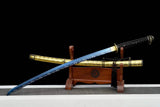 Hand Forged Japanese Samurai Katana 98 High manganese Steel Baked Blue - Tophatter Daily Deals