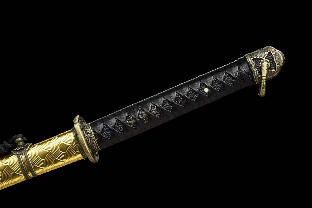 Hand Forged Japanese Samurai Katana 98 High manganese Steel Baked Blue - Tophatter Daily Deals