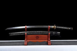 Hand Forged Japanese Samurai Katana Auspicious Clouds &Beasts T10 Turns the soil to burn blade - Tophatter Daily Deals