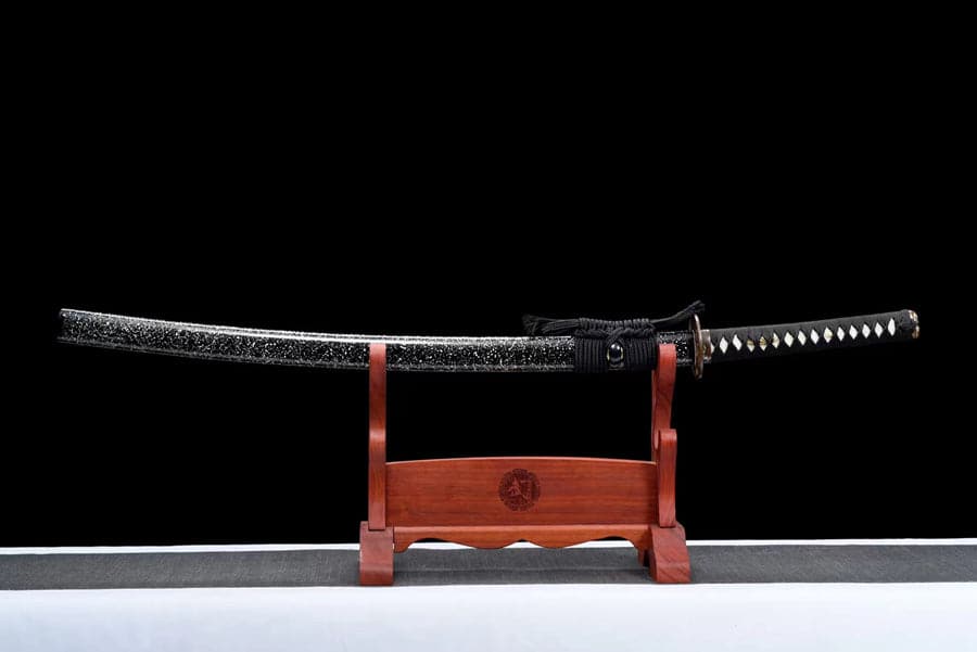 Hand Forged Japanese Samurai Katana Auspicious Clouds &Beasts T10 Turns the soil to burn blade - Tophatter Daily Deals
