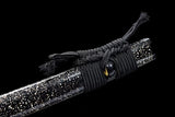 Hand Forged Japanese Samurai Katana Auspicious Clouds &Beasts T10 Turns the soil to burn blade - Tophatter Daily Deals