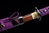Hand Forged Japanese Samurai Katana Bauhinia 9260 Spring Stee Purple Blade - Tophatter Daily Deals