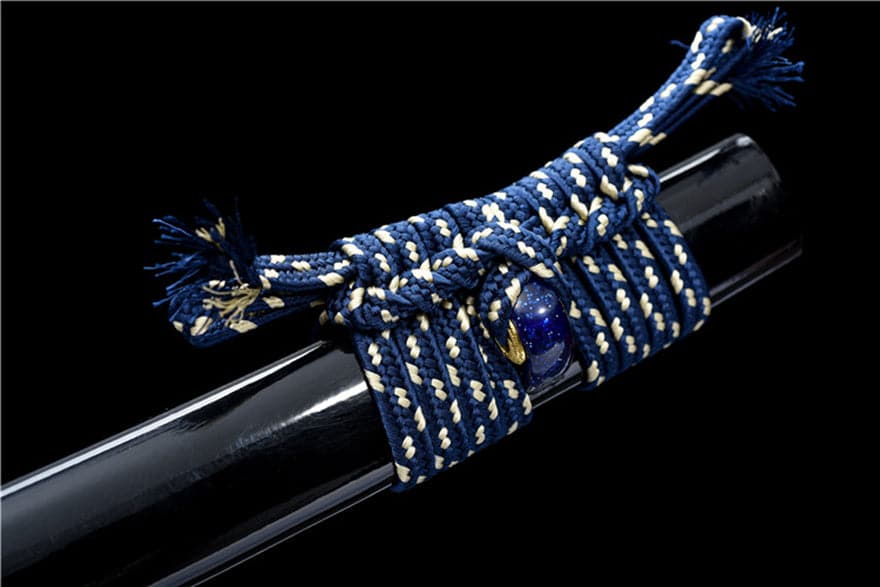 Hand Forged Japanese Samurai Katana Bitter Cold Fragrance Pattern Steel Blue Blade - Tophatter Daily Deals
