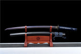 Hand Forged Japanese Samurai Katana Bitter Cold Fragrance Pattern Steel Blue Blade - Tophatter Daily Deals
