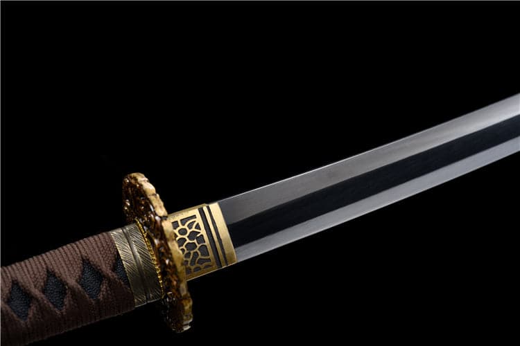 Hand Forged Japanese Samurai Katana Candle Dragon High Manganese Steel Blade blackening process - Tophatter Daily Deals
