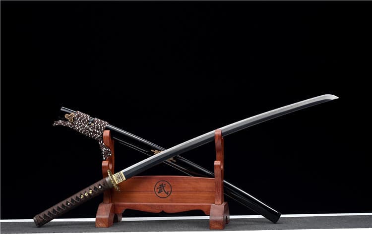 Hand Forged Japanese Samurai Katana Candle Dragon High Manganese Steel Blade blackening process - Tophatter Daily Deals