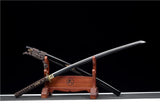 Hand Forged Japanese Samurai Katana Candle Dragon High Manganese Steel Blade blackening process - Tophatter Daily Deals