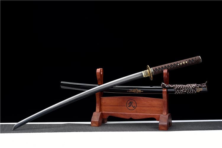 Hand Forged Japanese Samurai Katana Candle Dragon High Manganese Steel Blade blackening process - Tophatter Daily Deals
