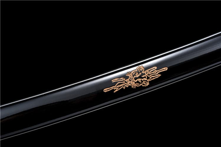 Hand Forged Japanese Samurai Katana Candle Dragon High Manganese Steel Blade blackening process - Tophatter Daily Deals