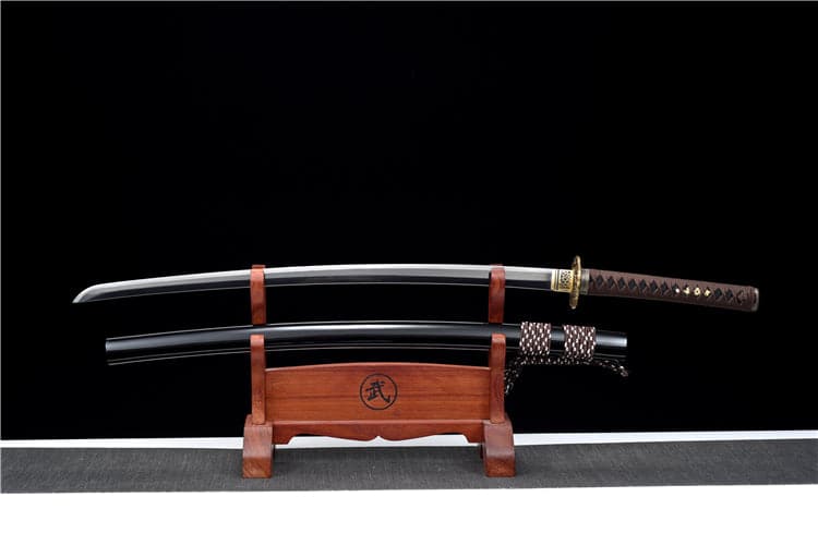 Hand Forged Japanese Samurai Katana Candle Dragon High Manganese Steel Blade blackening process - Tophatter Daily Deals