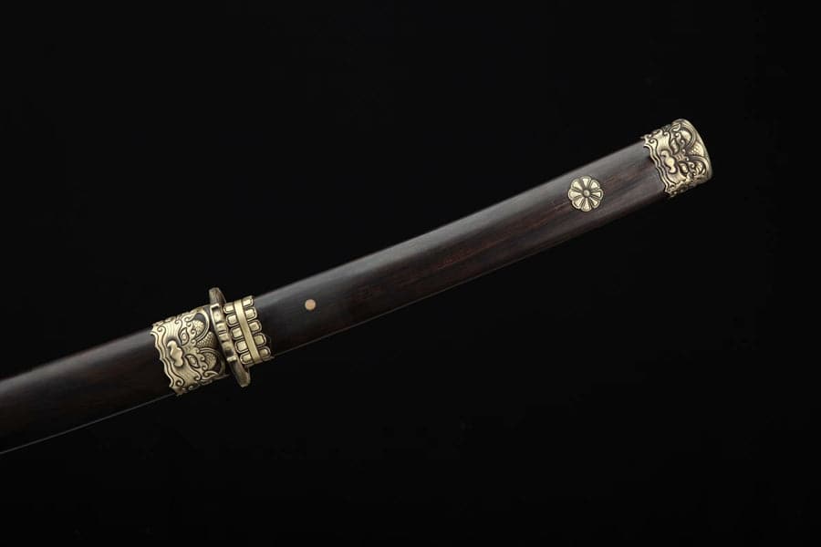 Hand Forged Japanese Samurai Katana Chi Dragon Pattern Steel Fine grinding - Tophatter Daily Deals