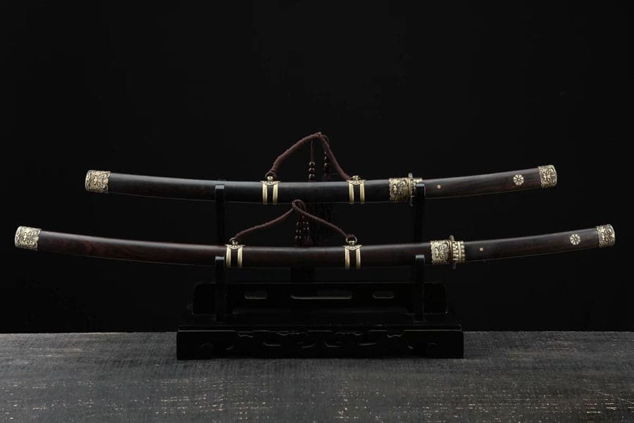 Hand Forged Japanese Samurai Katana Chi Dragon Pattern Steel Fine grinding - Tophatter Daily Deals
