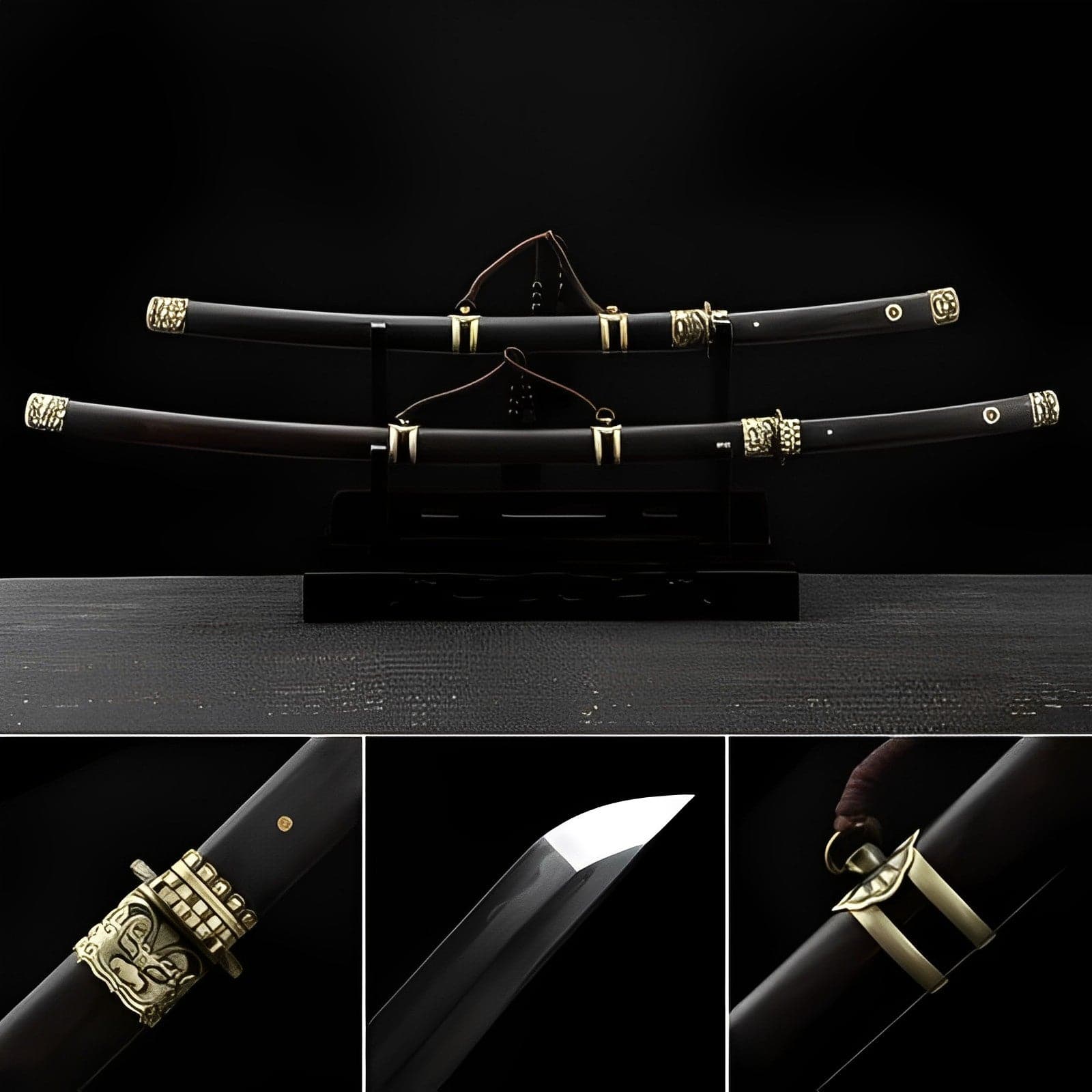 Hand Forged Japanese Samurai Katana Chi Dragon Pattern Steel Fine grinding - Tophatter Daily Deals