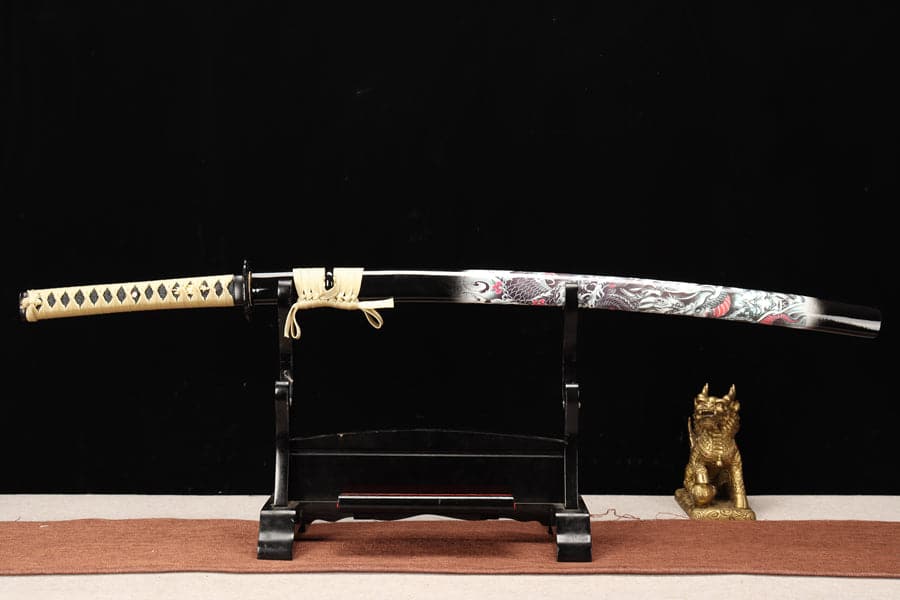 Hand Forged Japanese Samurai Katana Cloud Sword High-performance 9260 Spring Steel Full Tang - Tophatter Daily Deals