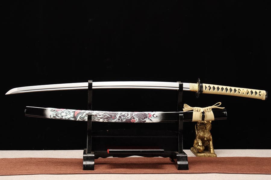 Hand Forged Japanese Samurai Katana Cloud Sword High-performance 9260 Spring Steel Full Tang - Tophatter Daily Deals