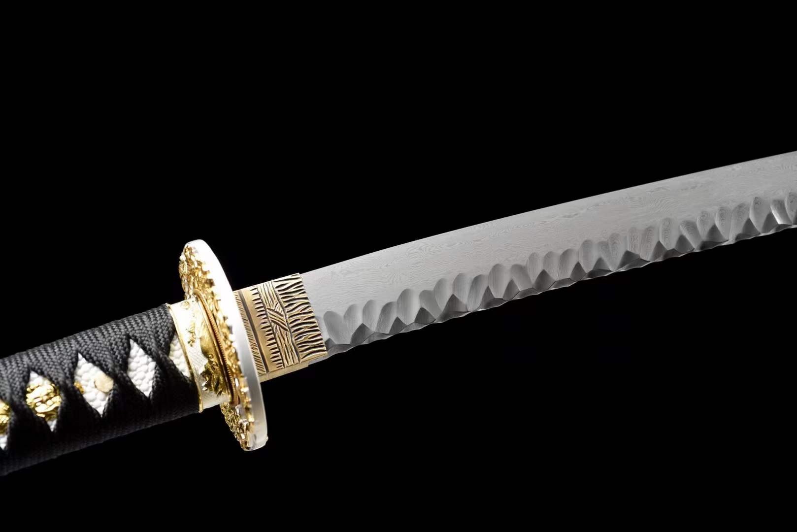 Hand Forged Japanese Samurai Katana Confidante Pattern Steel Hammered Texture - Tophatter Daily Deals