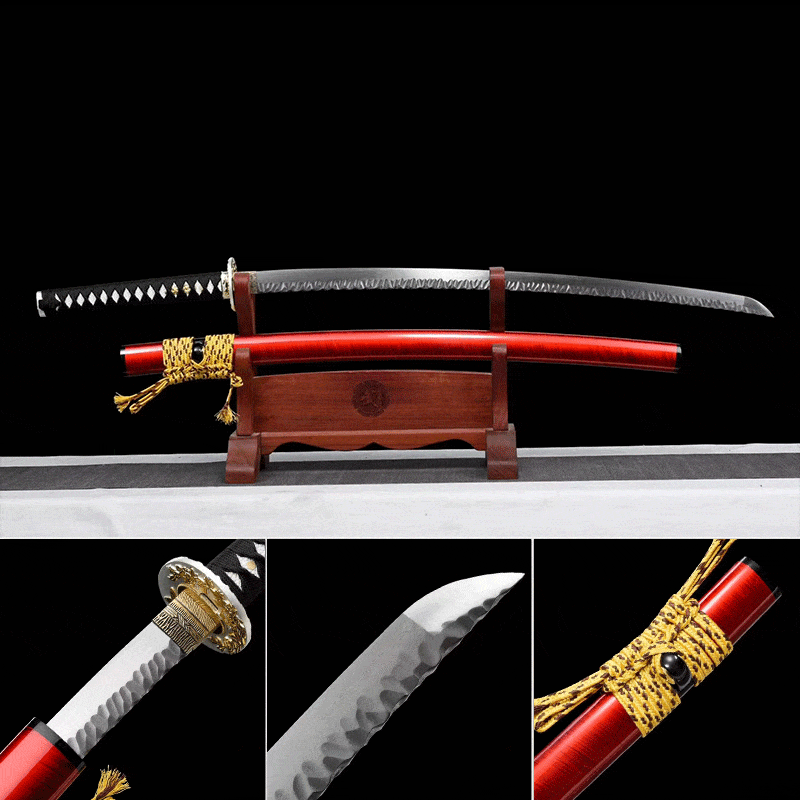 Hand Forged Japanese Samurai Katana Confidante Pattern Steel Hammered Texture - Tophatter Daily Deals