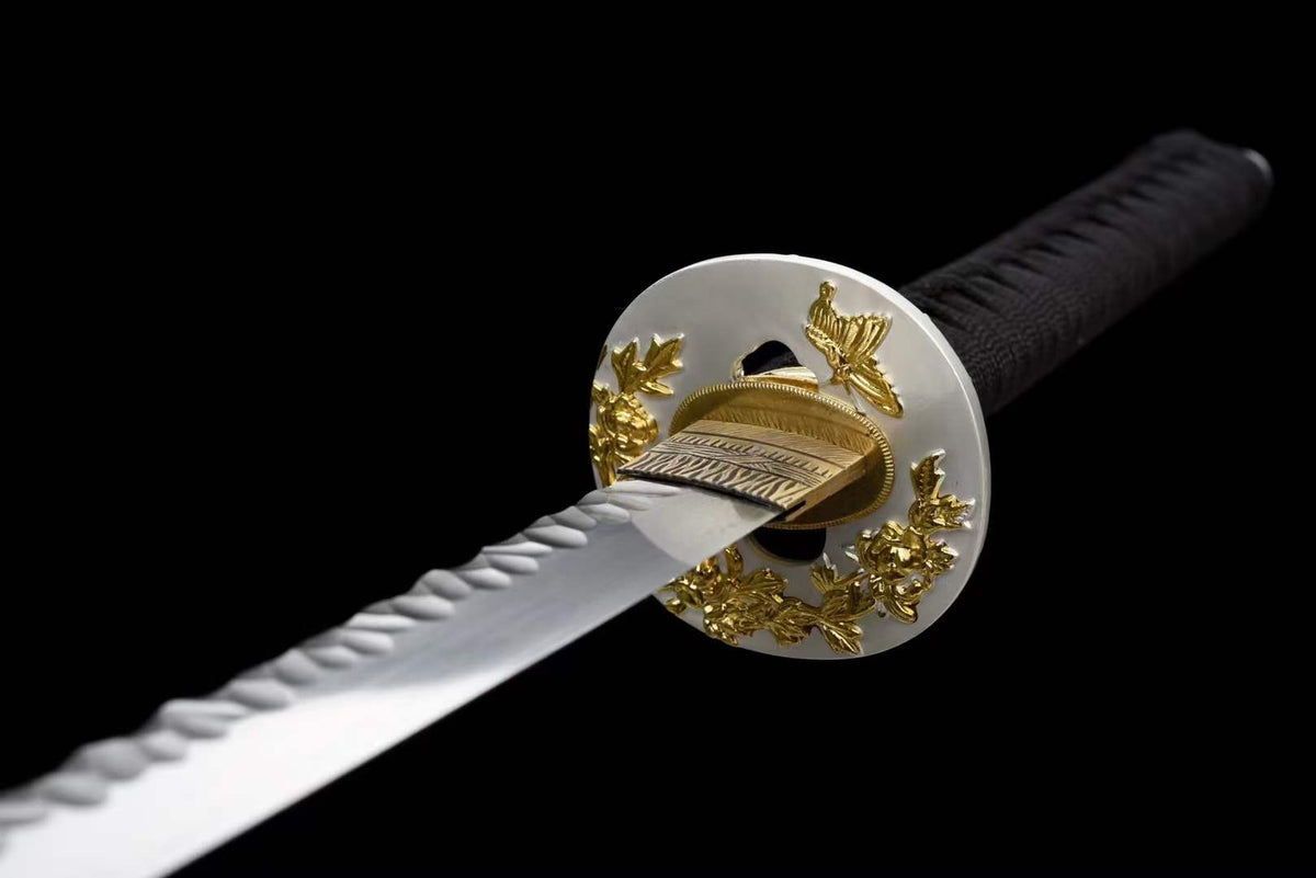 Hand Forged Japanese Samurai Katana Confidante Pattern Steel Hammered Texture - Tophatter Daily Deals