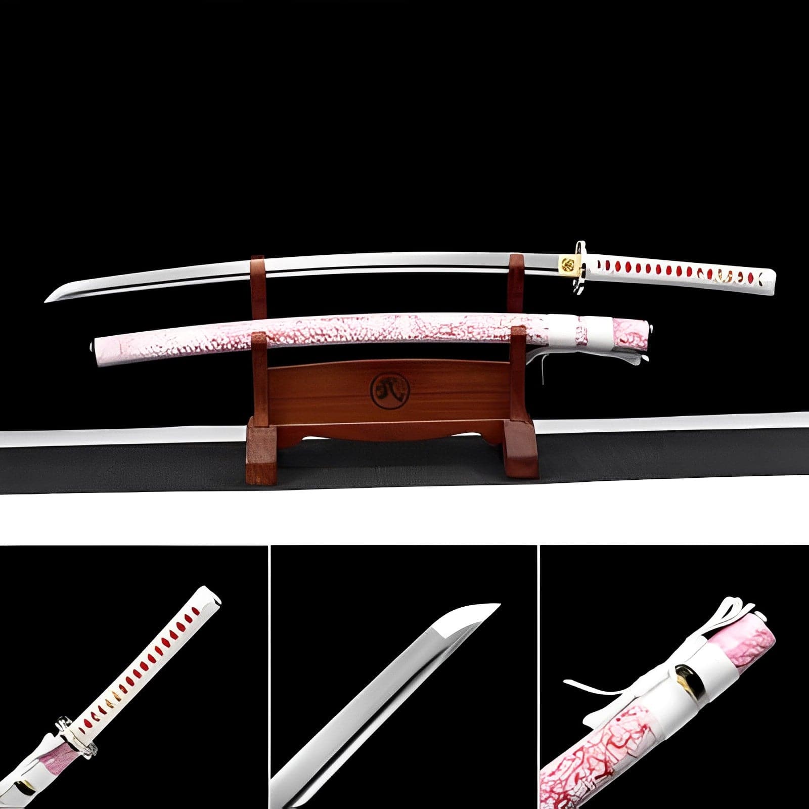 Hand Forged Japanese Samurai Katana 璎珞 Damascus Steel Full Tang - Tophatter Daily Deals
