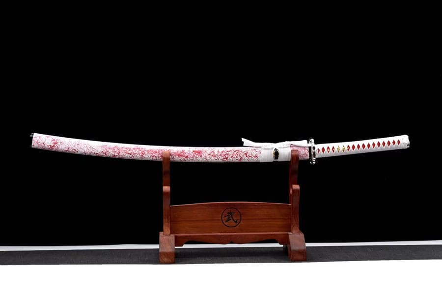 Hand Forged Japanese Samurai Katana 璎珞 Damascus Steel Full Tang - Tophatter Daily Deals