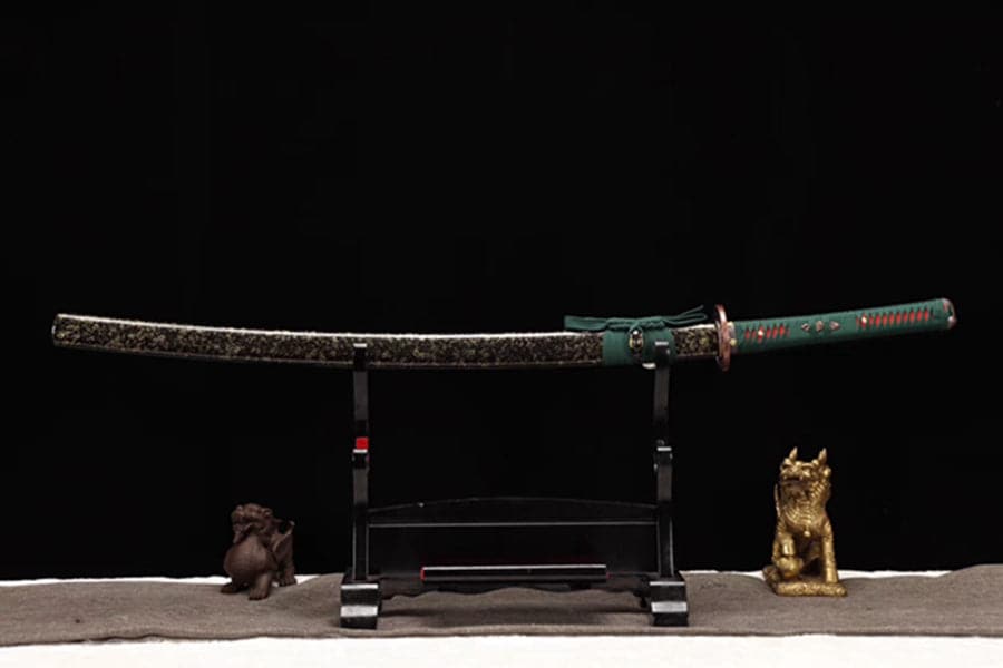 Hand Forged Japanese Samurai Katana Dark Knight T10 Burned edge Hand grinding - Tophatter Daily Deals