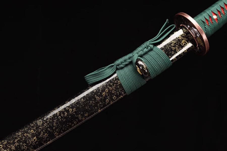 Hand Forged Japanese Samurai Katana Dark Knight T10 Burned edge Hand grinding - Tophatter Daily Deals