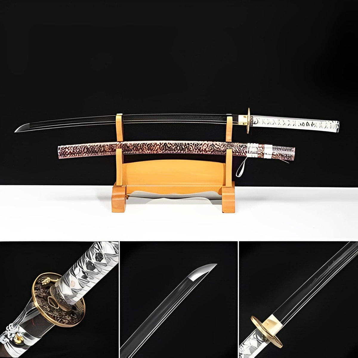 Hand Forged Japanese Samurai Katana Demon knife T10 Carbon steel Full Tang - Tophatter Daily Deals