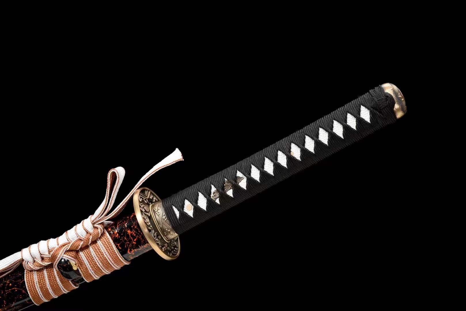 Hand Forged Japanese Samurai Katana Desert T10 Turns the soil to burn blade - Tophatter Daily Deals