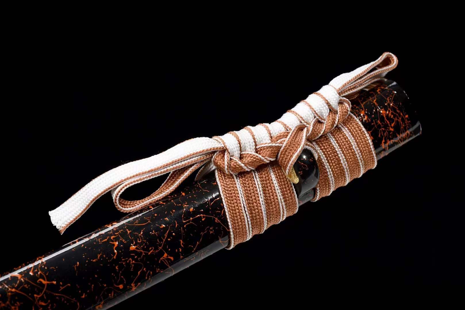 Hand Forged Japanese Samurai Katana Desert T10 Turns the soil to burn blade - Tophatter Daily Deals