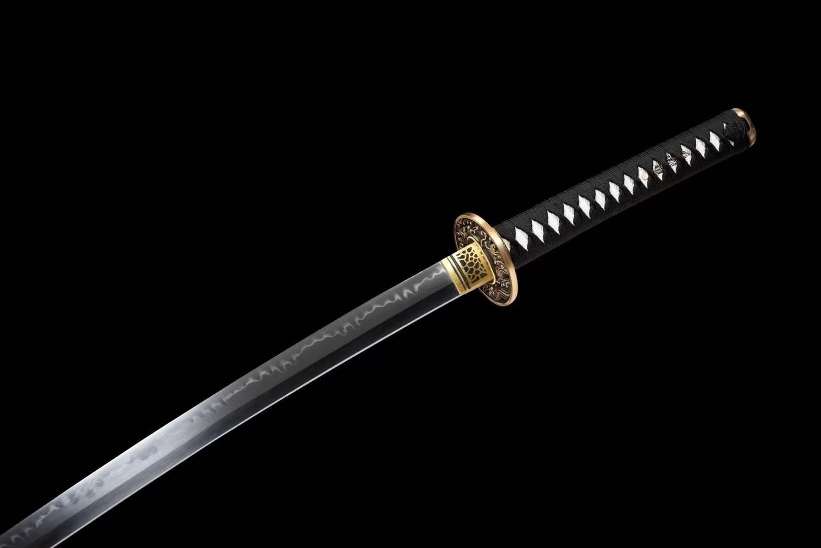 Hand Forged Japanese Samurai Katana Desert T10 Turns the soil to burn blade - Tophatter Daily Deals