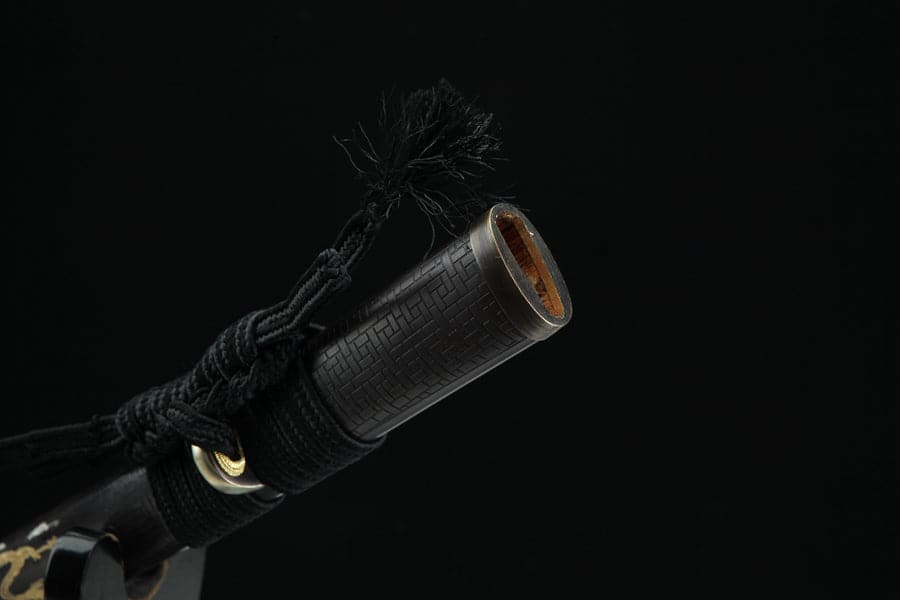 Hand Forged Japanese Samurai Katana Double Dragon Pattern Steel - Tophatter Daily Deals