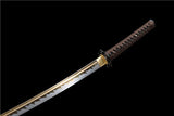 Hand Forged Japanese Samurai Katana Dragon King High Manganese Steel Baked gold blades - Tophatter Daily Deals